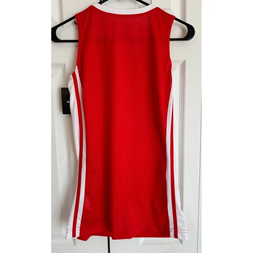 NEW Nike Fastbreak Stock Basketball Jersey Red White Girls Size Large 683337-658